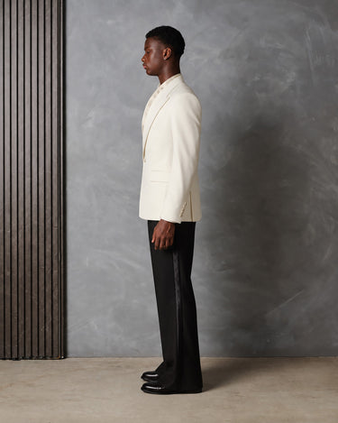 HAYDEN IVORY & BLACK CLASSIC SUIT - Made to order