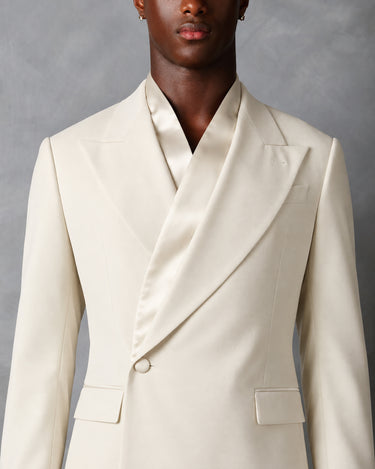 HAYDEN IVORY & BLACK CLASSIC SUIT - Made to order