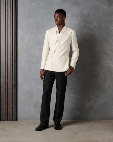 HAYDEN IVORY & BLACK CLASSIC SUIT - Made to order