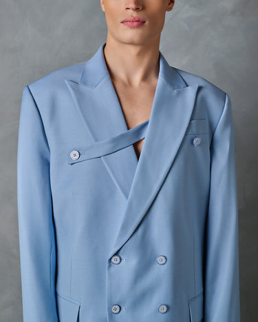 Logan Powder Blue Wool Suit-Runway Style / Made to Order