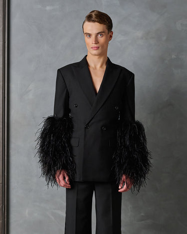 THE DORIAN FEATHER SLEEVE JACKET - Made to order