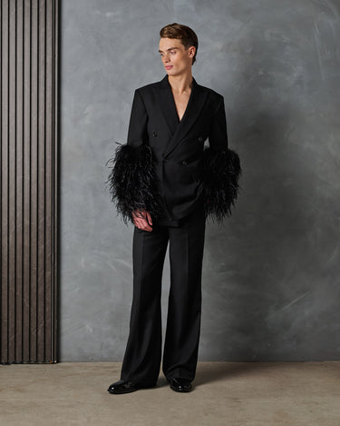 THE DORIAN FEATHER SLEEVE JACKET - Made to order