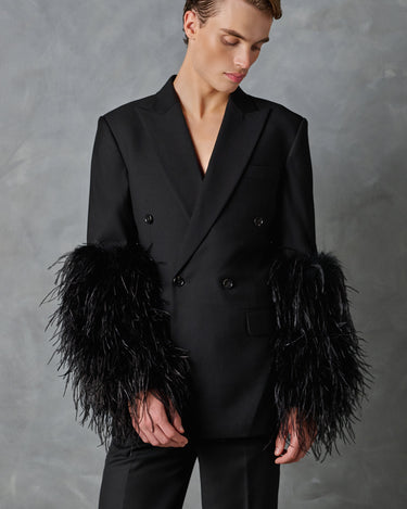 THE DORIAN FEATHER SLEEVE JACKET - Made to order