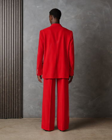 Logan Red Wool Suit-Runway Style / Made to Order