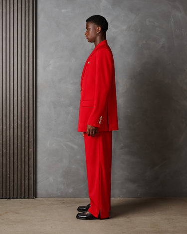 Logan Red Wool Suit-Runway Style / Made to Order