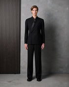 HAYDEN BLACK WRAP FRONT DINNER SUIT - MADE TO ORDER