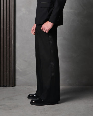 HAYDEN BLACK WOOL COCKTAIL SUIT- made to order