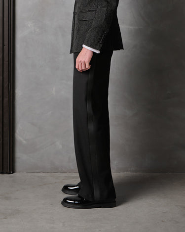 HARRISON BLACK BROCADE/WOOL TUXEDO SUIT - MADE TO ORDER