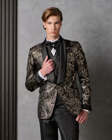 KARSON GOLD BROCADE DINNER SUIT - MADE TO ORDER