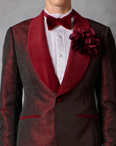 THEODORE WINE BROCADE/ WOOL DINNER SUIT - MADE TO ORDER