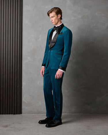 THEODORE TEAL VELVET DINNER SUIT - MADE TO ORDER