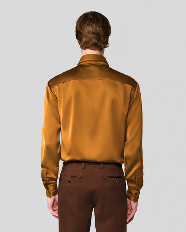 Ricardo Copper Satin Shirt/Scarf