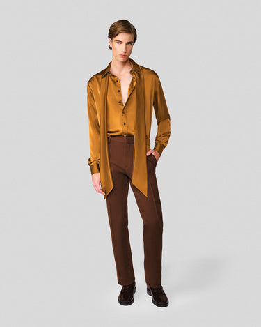 Ricardo Copper Satin Shirt/Scarf