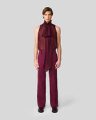 Helios Wine Chiffon Top/Scarf