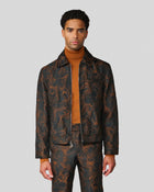 Avalon Copper Jacquard Zip Jacket