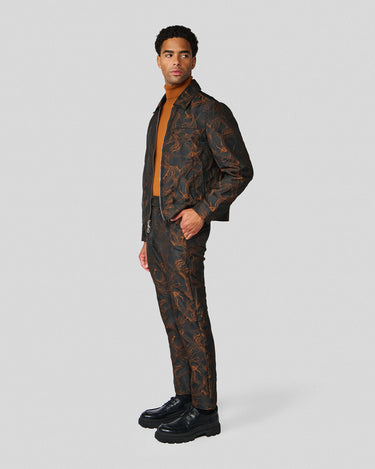 Avalon Copper Jacquard Zip Jacket