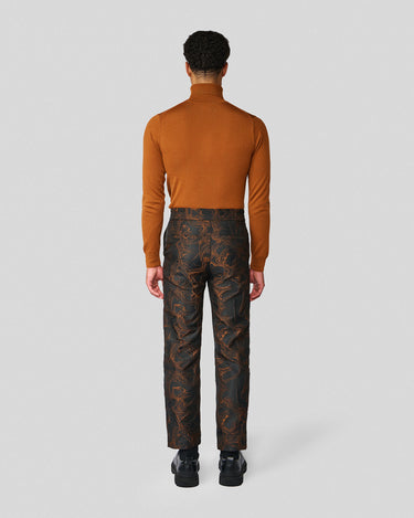 Frederico Copper Jacquard Slim Pant