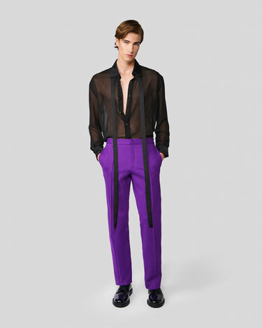 Ignacio Black Chiffon Shirt/Tie
