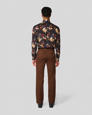 Ricardo Chocolate Floral Photo Print Shirt