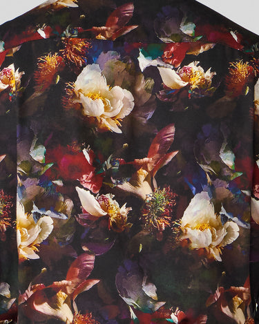 Ricardo Chocolate Floral Photo Print Shirt