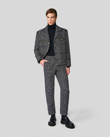 Frederico Black & White Sequin Tweed Pant