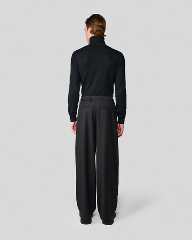 Heath Black Pleated Trouser