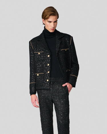 Atticus Black Sequin Tweed Jacket