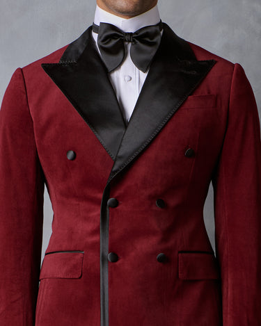 LEONARDO WINE VELVET/ WOOL TUXEDO SUIT - MADE TO ORDER