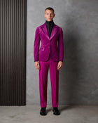 APSEN MAGENTA VELVET/ WOOL COCKTAIL SUIT - MADE TO ORDER