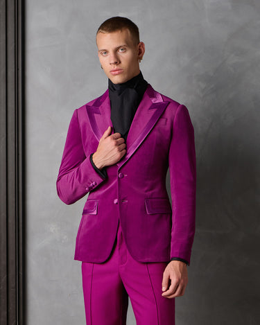ASPEN MAGENTA VELVET JACKET - MADE TO ORDER