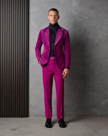 ASPEN MAGENTA VELVET JACKET - MADE TO ORDER