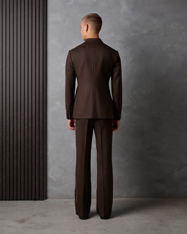 HAYDEN CHOCOLATE WOOL COCKTAIL SUIT- made to order