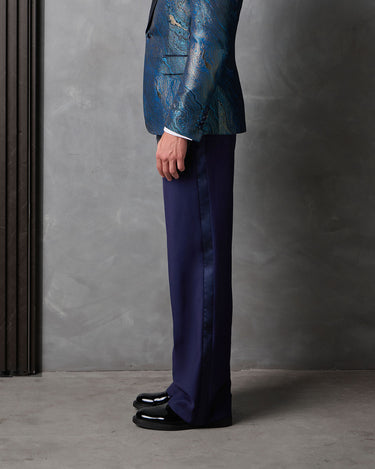 JAMIESON INDIGO JACQUARD/WOOL TUXEDO SUIT - MADE TO ORDER