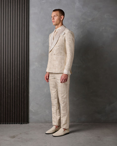 LINCOLN IVORY BROCADE DINNER SUIT - MADE TO ORDER