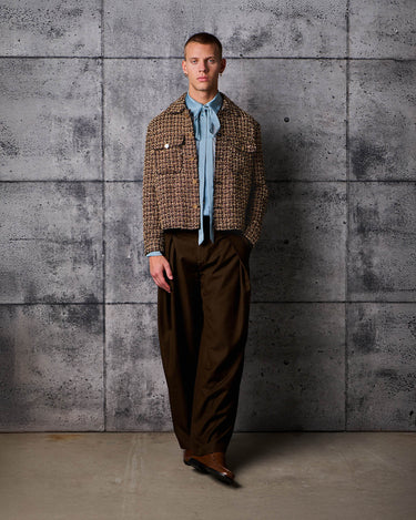 Heath Chocolate Pleated Trouser