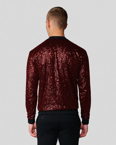 Romeo Wine Sequin Sweater