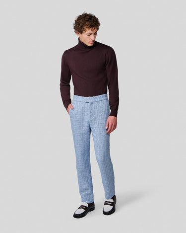 Frederico Pale Blue Tweed Pant