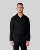 Dimitry Black Crystal Stud Trucker Jacket