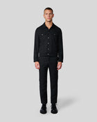 Dimitry Black Crystal Stud Trucker Jacket