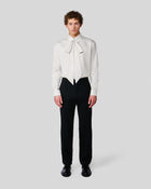 Oscar White Bow Neck Shirt