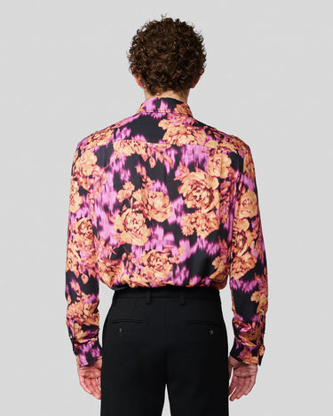 Ricardo Magenta & Gold Floral Shirt
