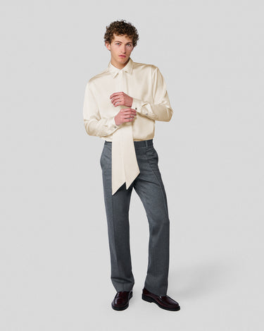 Ricardo Butter Satin Shirt/Scarf