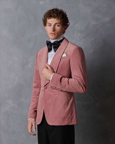 ASHTON BLUSH VELVET DINNER JACKET - MADE TO ORDER