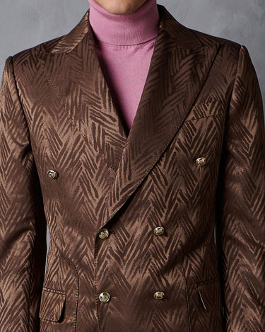 AVERY CHOCOLATE JACQUARD JACKET - MADE TO ORDER