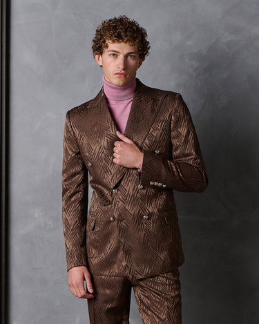AVERY CHOCOLATE JACQUARD JACKET - MADE TO ORDER