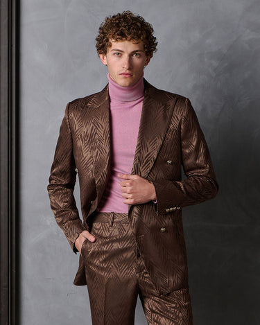 AVERY CHOCOLATE JACQUARD JACKET - MADE TO ORDER