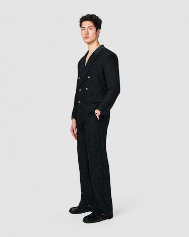 ELIAS BLACK LACE TUXEDO BLAZER