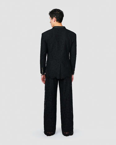 ELIAS BLACK LACE TUXEDO BLAZER
