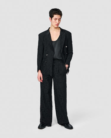 ELIAS BLACK LACE TUXEDO BLAZER