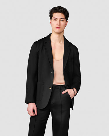BODHI BLACK DOUBLE KNIT JACKET